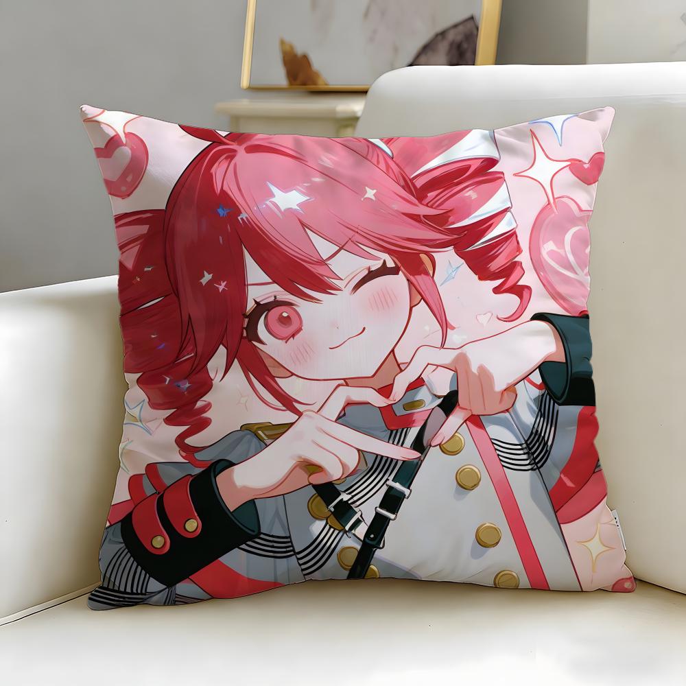 Popular Virtual Singer Kasane Teto Cushion Cover Soft & Easy-Wash Pillow Case – Versatile for Couch, Bed, Travel and Office