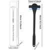 2 In 1 Men Back Shaver Long Soft Handle Shaving Knife Anti-Slip Back Hair Trimmer for Wet Dry Shaving