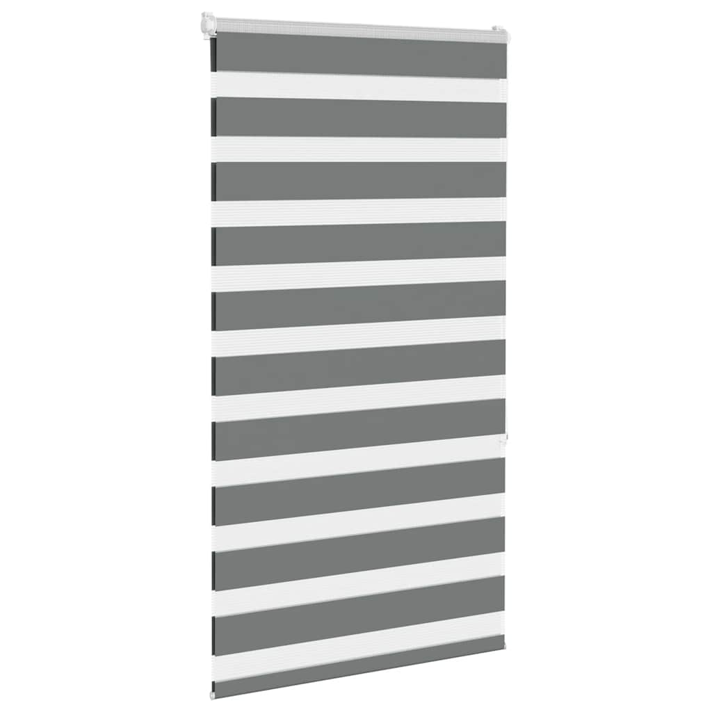 Double Zebra Blind Dark Grey 70 x 150 cm Fabric Width 65.9 cm Polyester