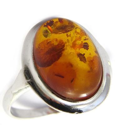 Amber (rhodium) 'Inspiration' Silver Ring