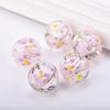 2 buc 20mm Margele Rotunde Mari Handmade Floare Lampwork Sticlă Margele Libere pentru Accesorii de Fabricare Bijuterii DIY Artizanat Descoperiri