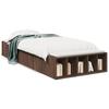 VidaXL Cadre de lit chêne marron 100x200 cm bois d'ingénierie, lit, lit simple, lit de rangement, sommier, meubles de 3280607