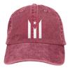 Män Kvinnor Puerto Rico Resiste Boricua Flagga Reser Sig Denimtyg Baseballkeps Justerbar Truckerkeps Svart Snapbackkeps