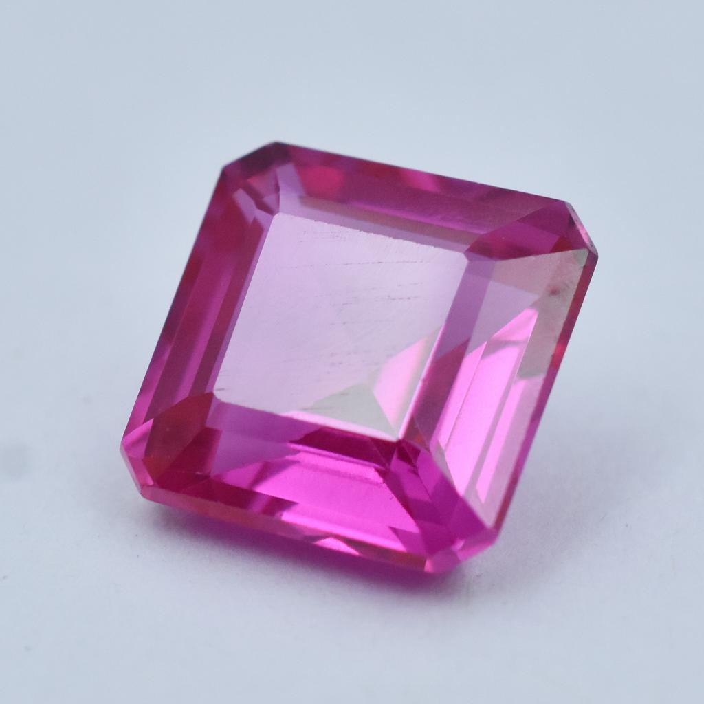 Pink Natural 10.35 Ct Square Cut Ring Size CERTIFIED Ruby Loose Gemstone
