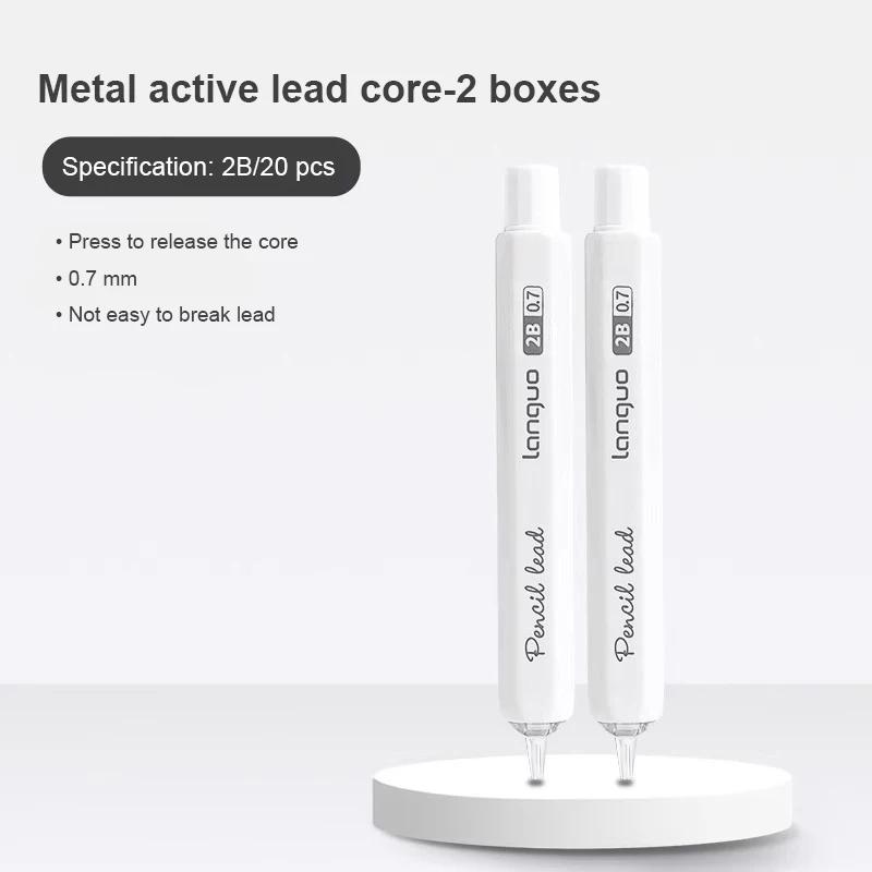 Low Center of Gravity Metal Mechanical Pencil Set 0.3-0.7mm Lead Refill Automatic Pencil Art Sketch Painting Writing Stationery