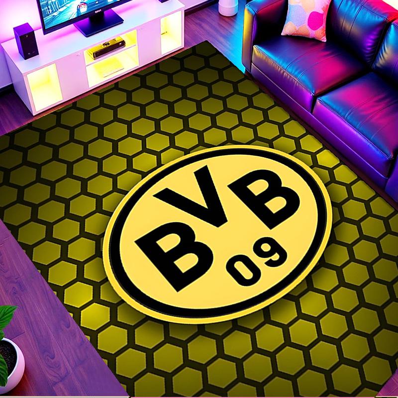 Borussia Dortmund Print Rug, Washable Floor Carpet, For Entryway Dorm Laundry Room Office Study, Home Decor Birthday Christmas Gift