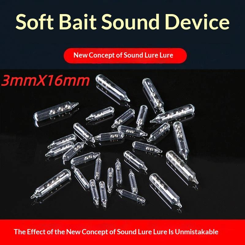 10Pieces Tube Glass Shake Ball Rattle Ball Fishing For Soft Lure Worm Bait ,Fishing Accessory Tackle