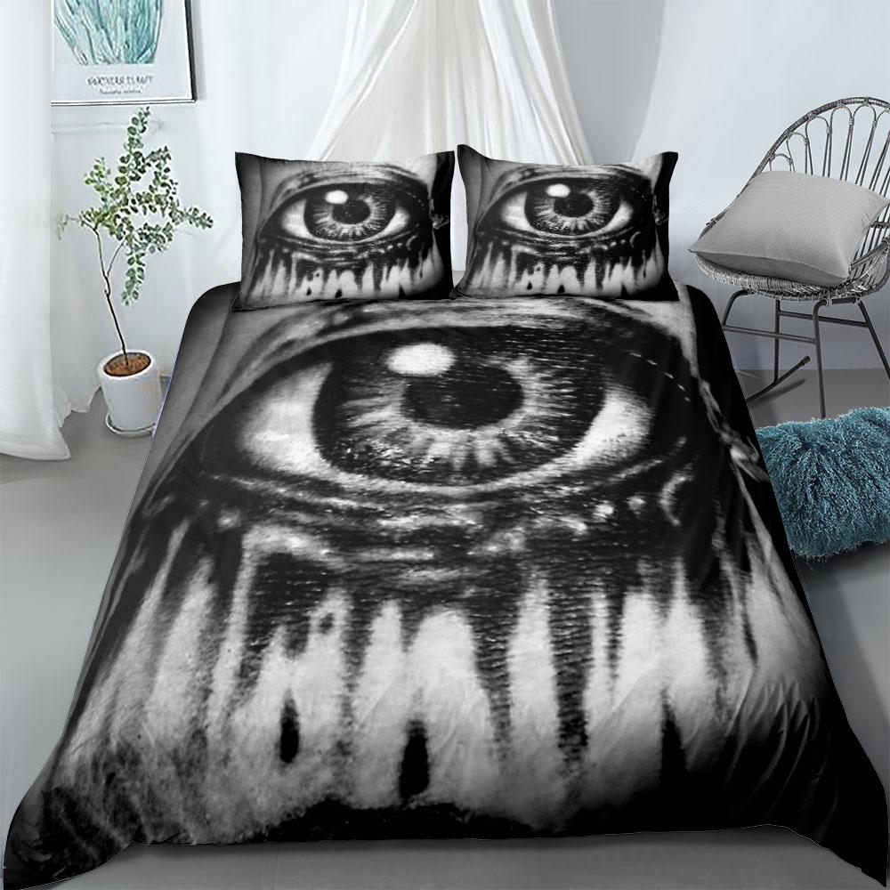 Tattoo Staring Eye Duvet Cover Set King Queen Double Full Twin Single Bed Linen Set