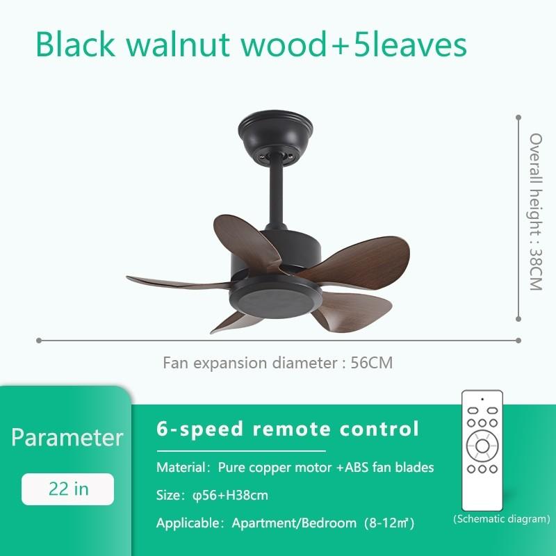 22" 3/5 Blades & LED Lighting Fan Silent DC Motor & Energy Saving Fan Household Electric Ceiling Fan with Hook
