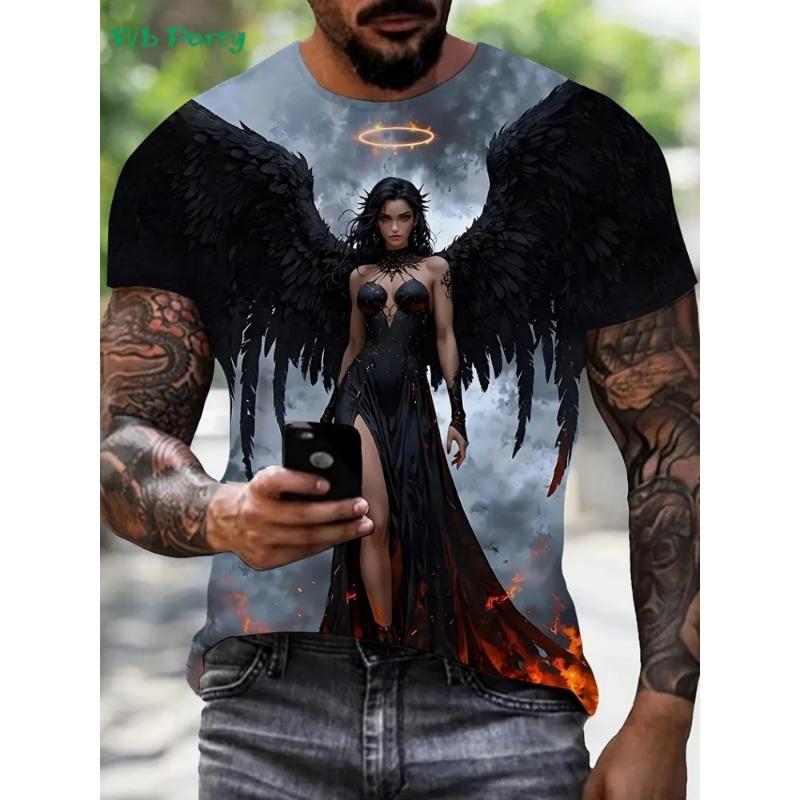 

Fashion Comic Graphic T-Shirt Men Summer Street Men s Clothing Street Hip Hop Men s T-Shirt Casual Trendy Oversized Men s Tops 5XL