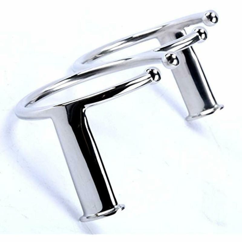 Double Ring Cup Drink Holder Wearproof Stainless Steel Cup Bracket for Yacht