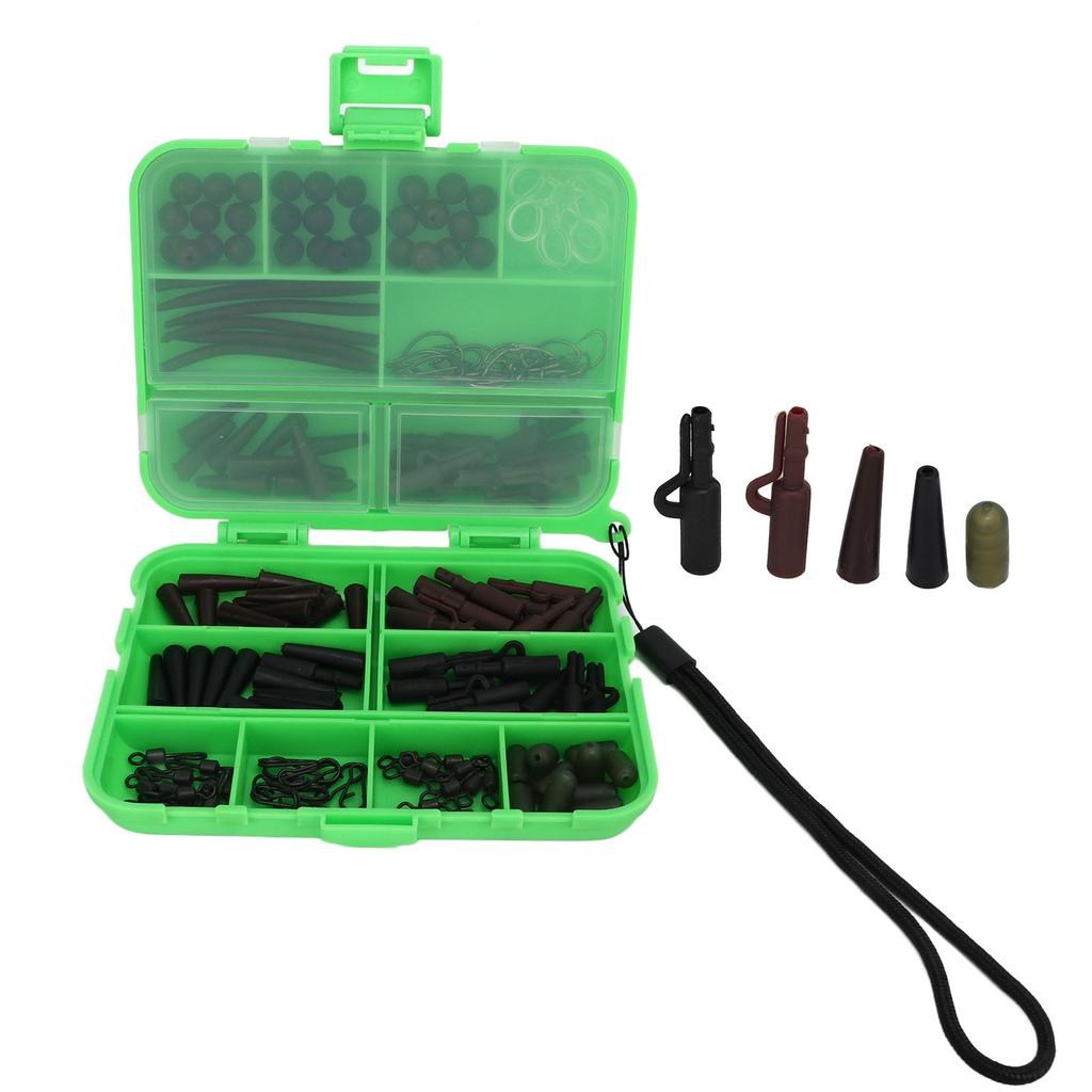 173Pcs Fishing Tools Set European Style Carp Fishing Tackle Accessories Set with Fish Hook Connection Ring for