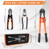 3x Bolt Pliers Set 8" Wire Rope Cutting Ergonomic Handle More Efficient Tools 14" Cutter