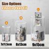 Modern Acrylic Money Jar Piggy Bank Child-Safe Unopenable Design Transparent Coin Savings Container Home Decor Desk Organizer