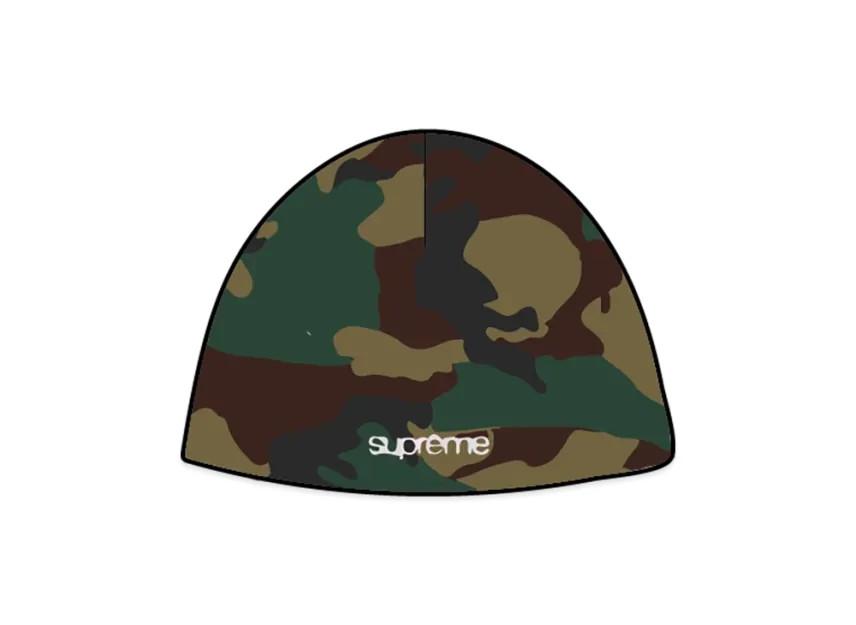 790442 Supreme Base Layer Beanie  Woodland Camo One-Size