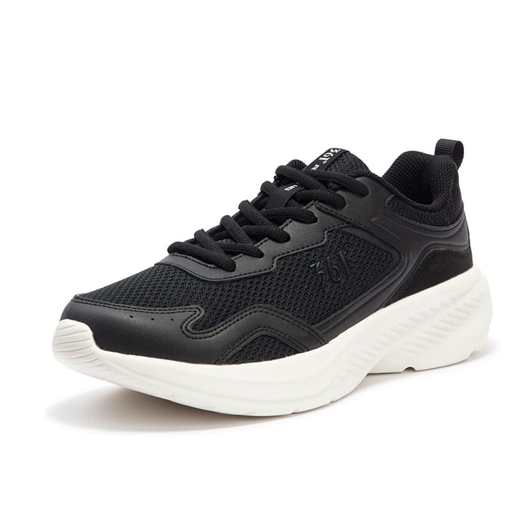 361 Blade Leaf 2.0 Cushioning Slip Resistant Abrasion Resistant Low Top Running Shoes Women's Black White 682422249F-3