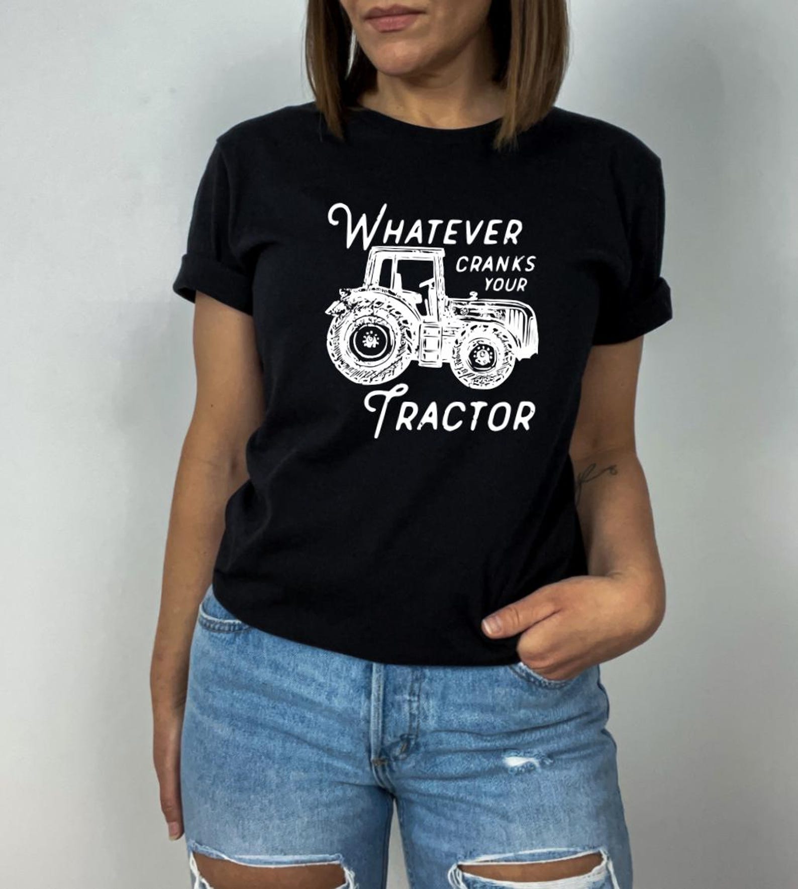 Whatever Cranks Your Tractor Graphic Tee XL