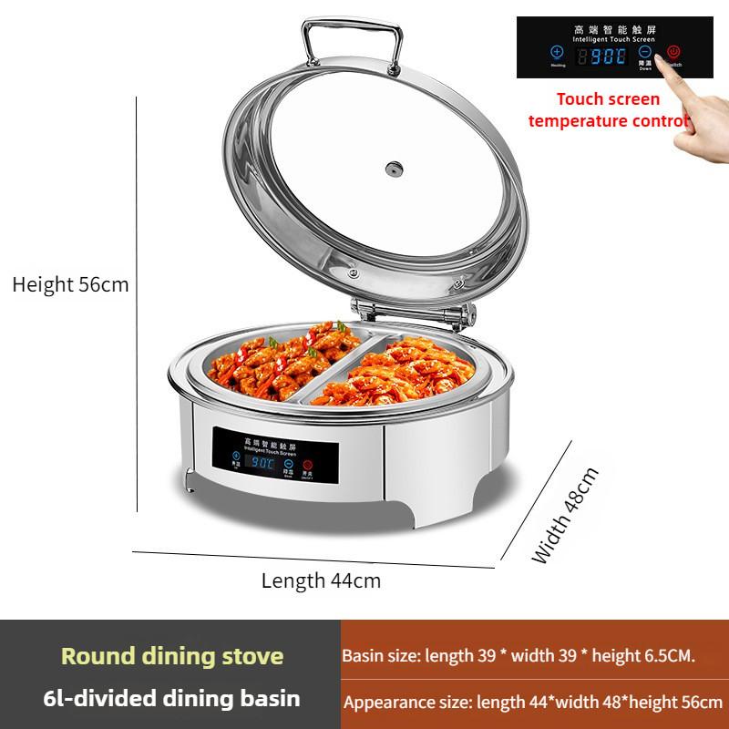 Hydraulic Visual Electric Heating Furnace Hotel Breakfast Thickened Stainless Steel Buffet Furnace Large Capacity Insulated Pot