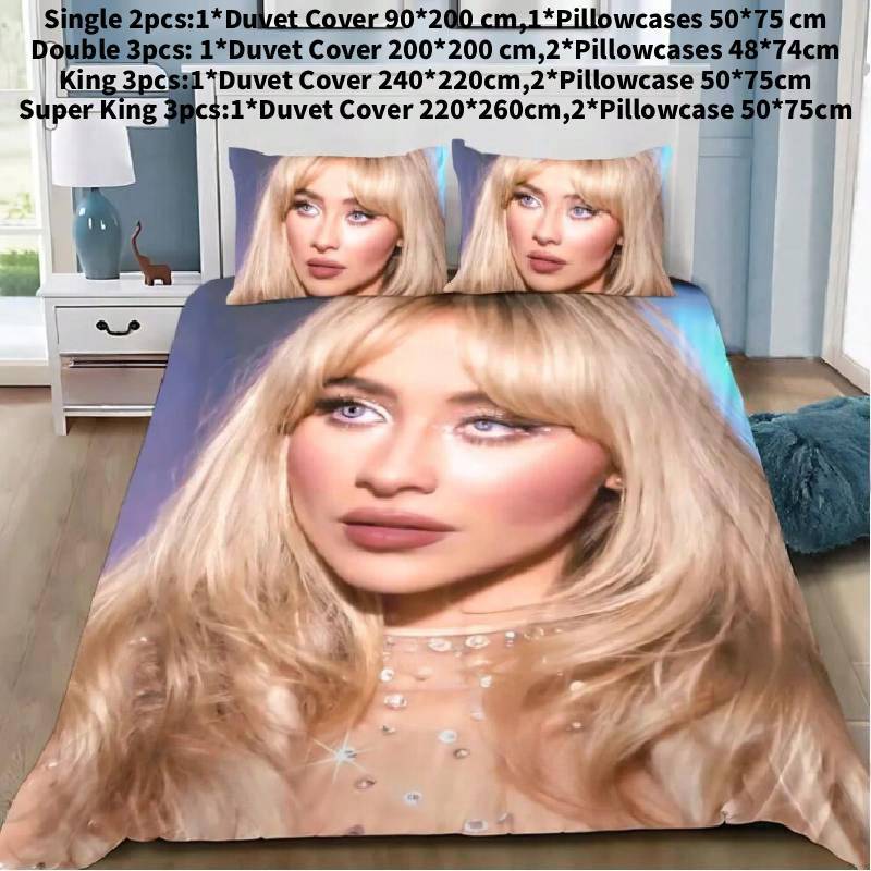 Duvet Carpenter Sabrina Cover Pillowcase Bedding Set Boy Girl Bedroom Decoration
