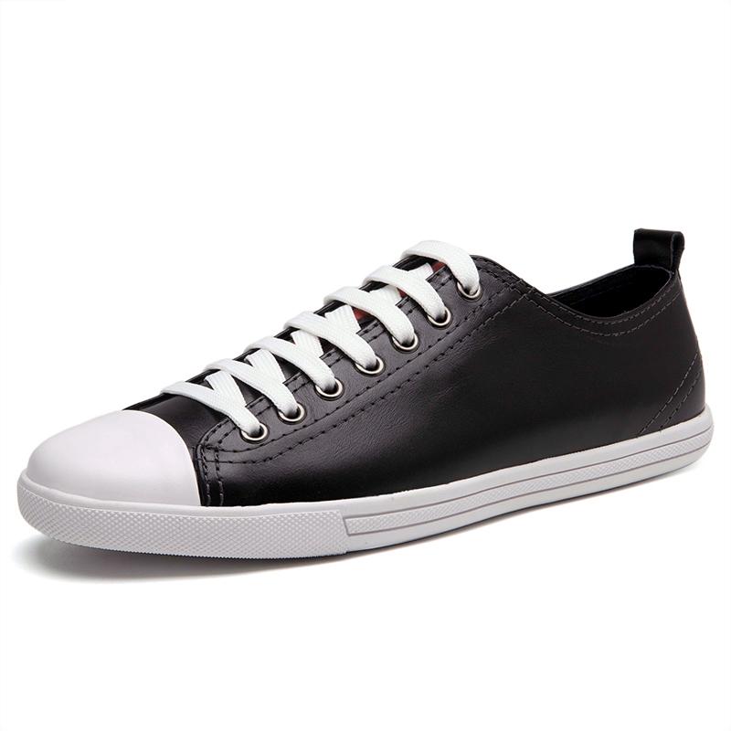 

Модные белые туфли для мужчин, корейская версия, туфли на плоской подошве, повседневные мужские кроссовки, новая модная обувь для скейтборда, мужские туфли со шнуровкой, вулканизированные 44 черный белый