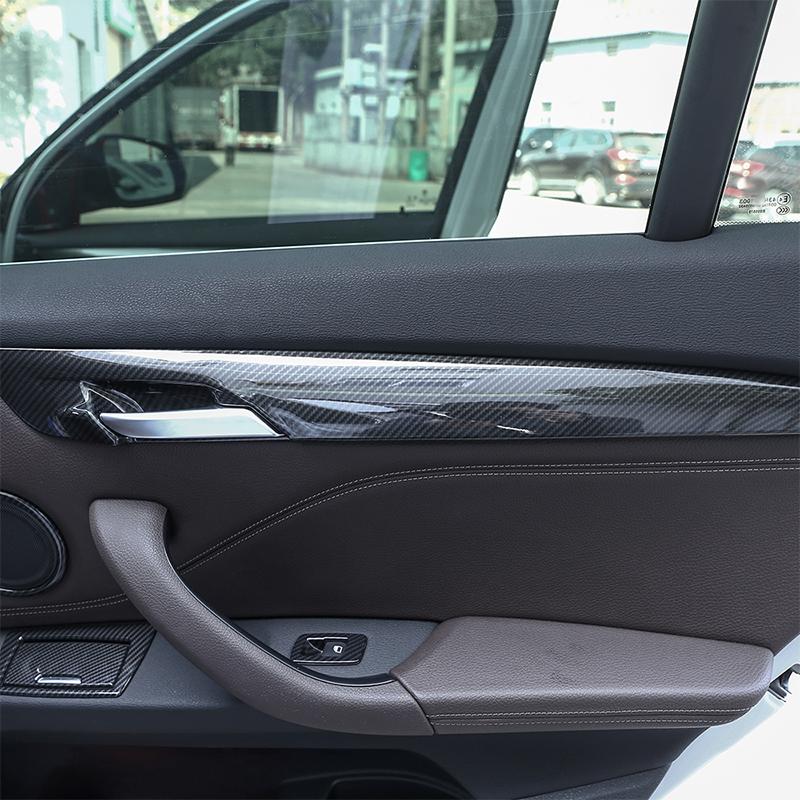 ABS Carbon Fiber for BMW X1 F48 X2 F47 2016-2026 Inner Door Panel Decoration Protection Cover Trim Car Accessories