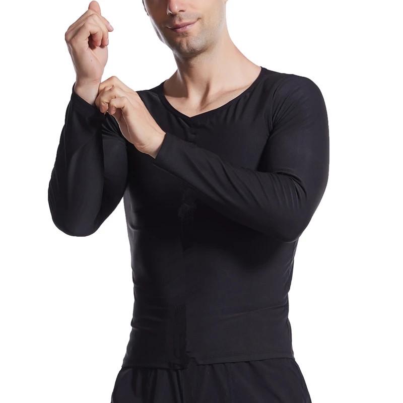 Men's Plus Size Fitness Shapewear Sweat-Inducing Short Sleeve Bodysuit