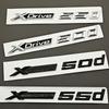 Pro X5 X7 XDrive 50d 55d Zadní Vnější Doplňky Logo XDrive 50d 55d Znak ABS Chrom Černý Zadní Kufr Znak Nálepka