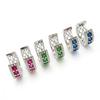 Light Luxury Fashion Circle Cultivation Emerald Ruby Ear Buckle Personalized Trend Red Corundum Ear Clip Jewelry