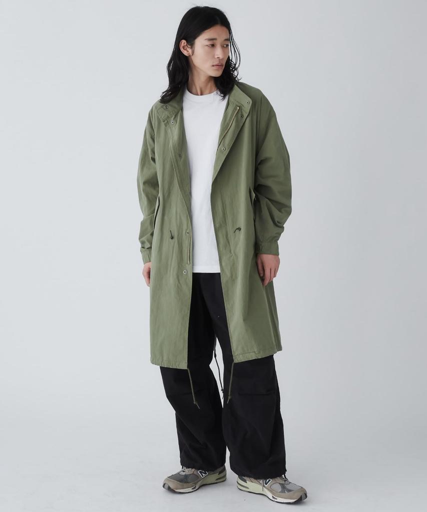 WEGO Unisex Mod Kabát do chladného počasí Dlouhý Vojenský Nadměrný Volný Střih Khaki Pánský Kabát, Svrchní oděv, Oblečení, Kabát, Styl, Silueta, Střih, Podzimní/Zimní Oblečení,
