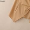 ZANZEA Women Casual Round Neck Solid Color Sleeveless Tank Tops