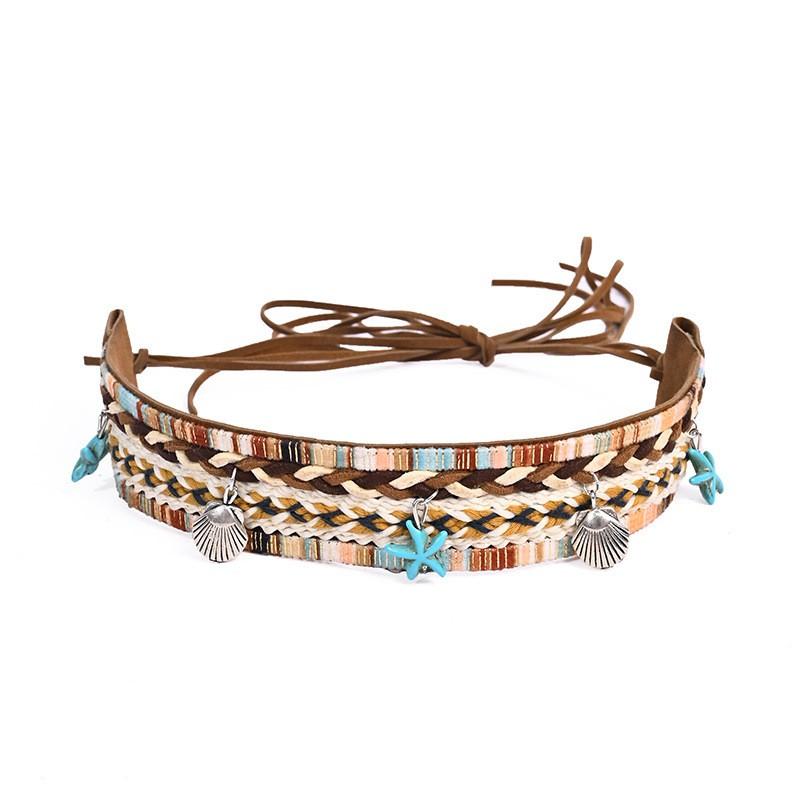 Adjustable Vintage Beaded Chain Hat Accessory Cowboy Fedora Boho Headwear Decorative Strap Pendant