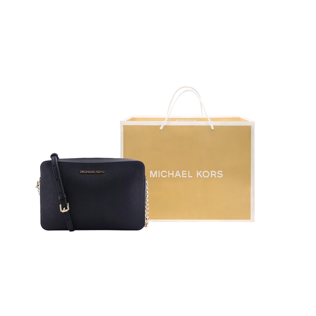 Michael Kors Letter Logo Chain Commuter Leather Shoulder Bag Women Bags Black 35T8GTTC9L-BLACK