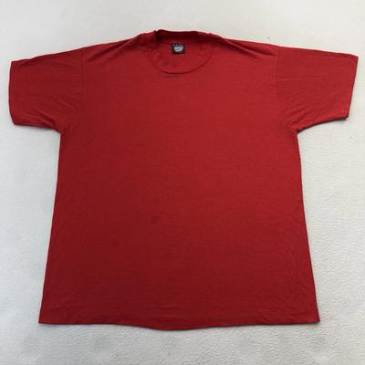 Vintage Screen Stars Shirt Men's XL Red Single Stitch USA Blank 80s