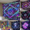 Psihedelic Dreamcatcher Moon Pene Tapiserie Hippie Boemia mare Mandala Tapiserii Pânză de perete Covor Tavan Camera Decor