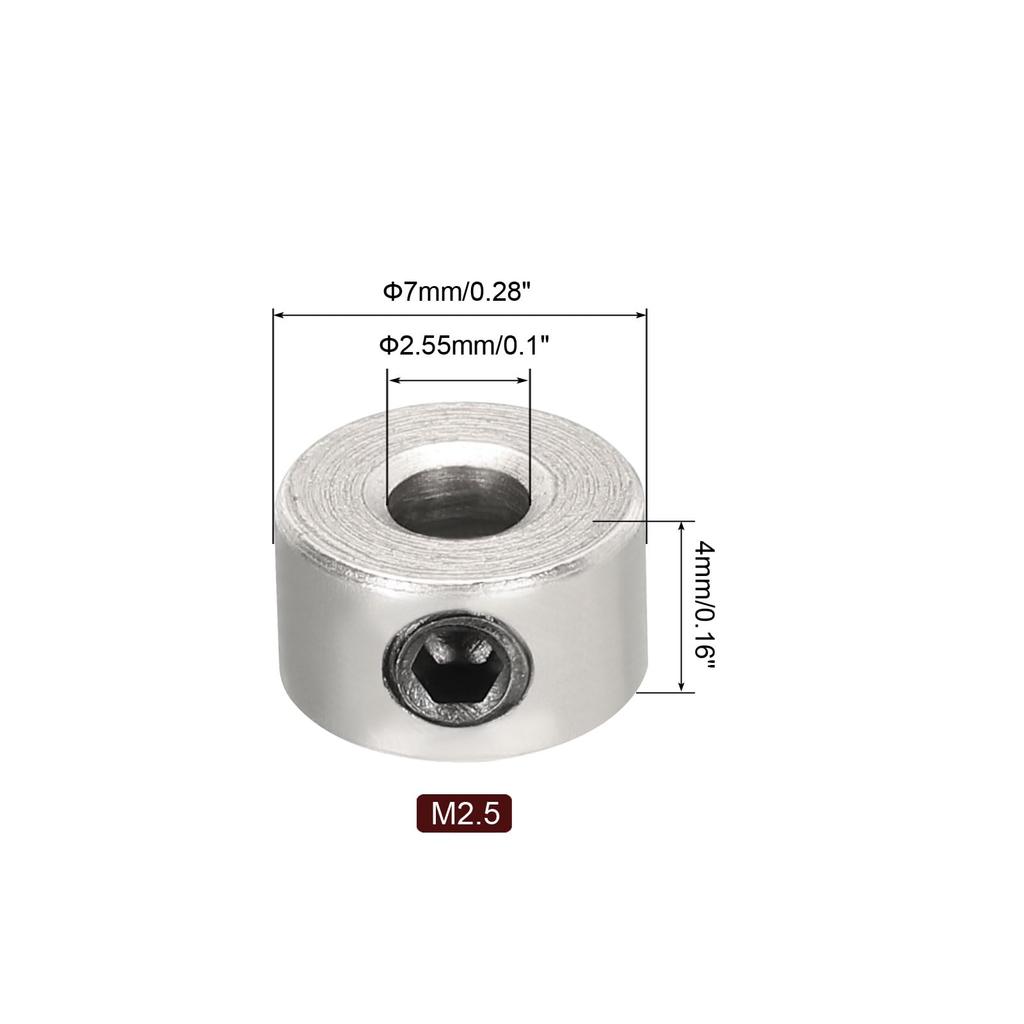 uxcell 10pcs Landing Gear Stoppers, 2.55x7mm0.1x0.28inch, Airplane Wheel Collar Blocks with Wrench for RC Airplane Models and Remote Control Aircraft