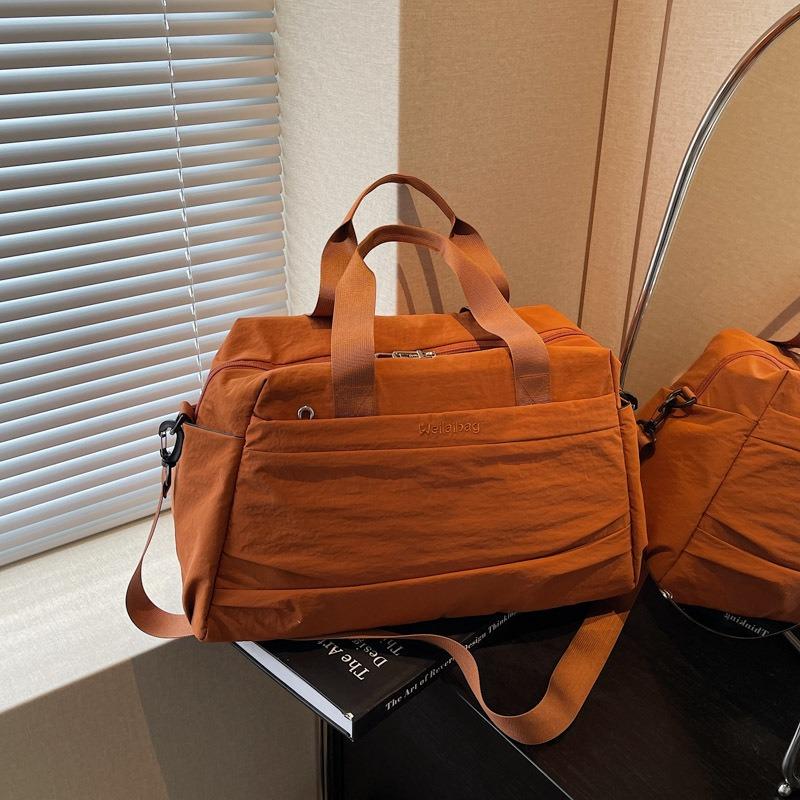 Lightweight bag women's large-capacity handbag canvas short business trip tote bag men's versatile shoulder messenger bag
