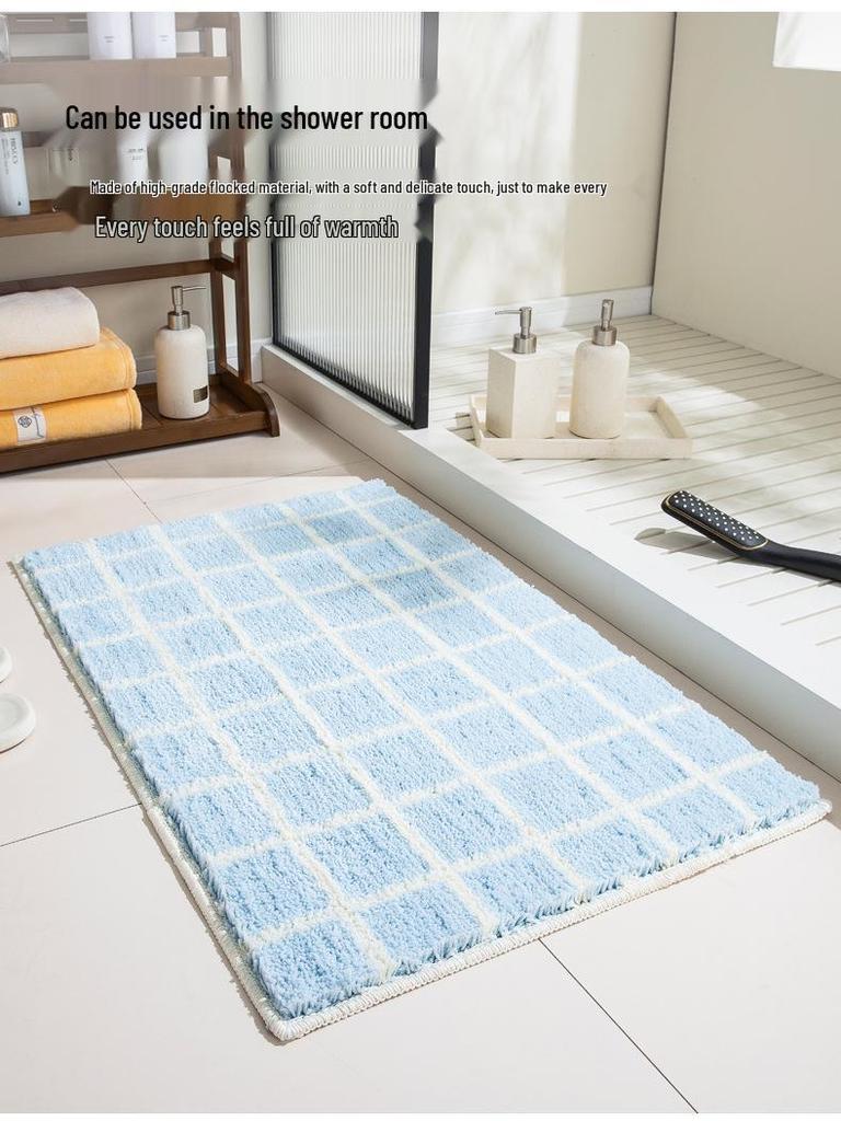 Korean-Style Non-Slip Water-Absorbing Floor Mat for Bathroom, Entrance, or Bedroom