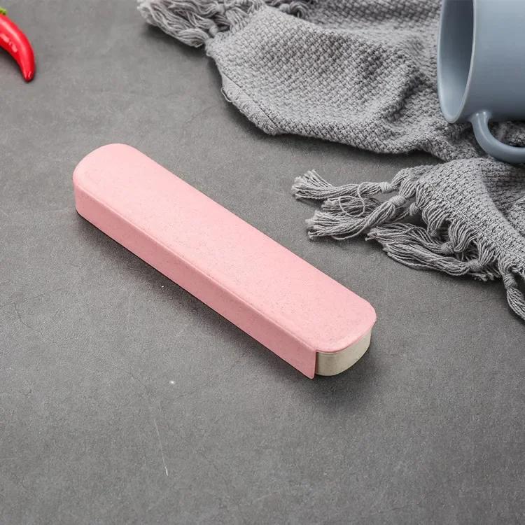 Universelle Tragbare PP Reise Geschirr Aufbewahrungsbox Etui Lebensmittelqualität Essgeschirr Küche Gabel Löffel Box Für Kind Schule Besteck