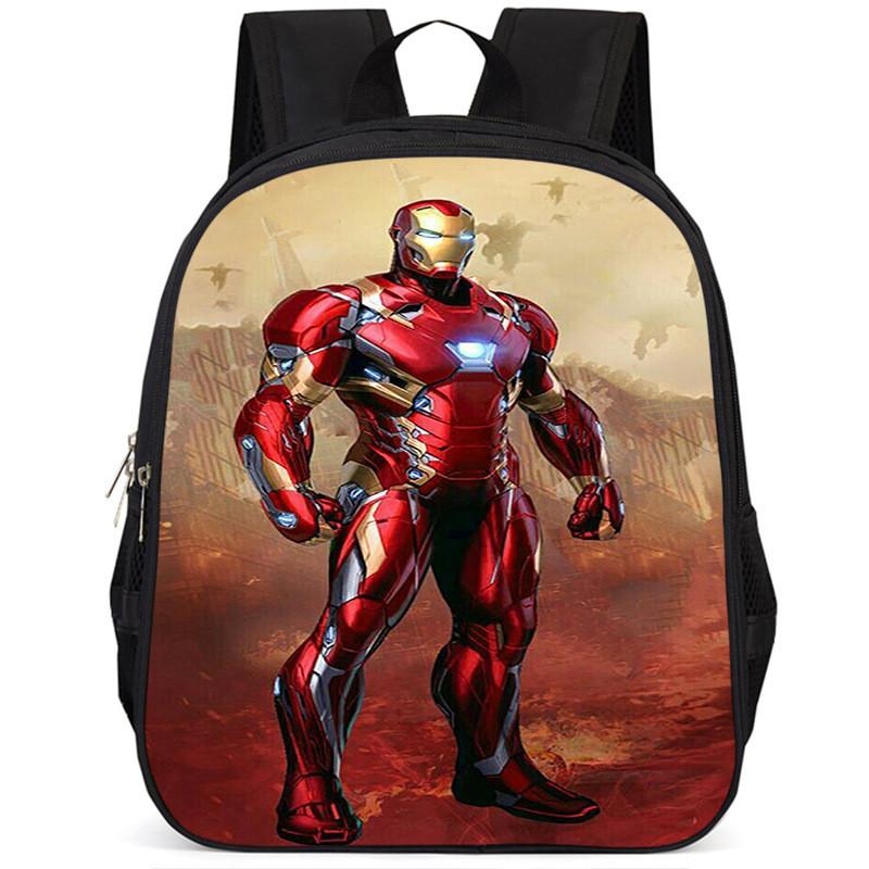 Stylowy plecak dla dzieci Iron Man 15 cali, duża pojemność, lekki, wykonany z tkaniny Oxford