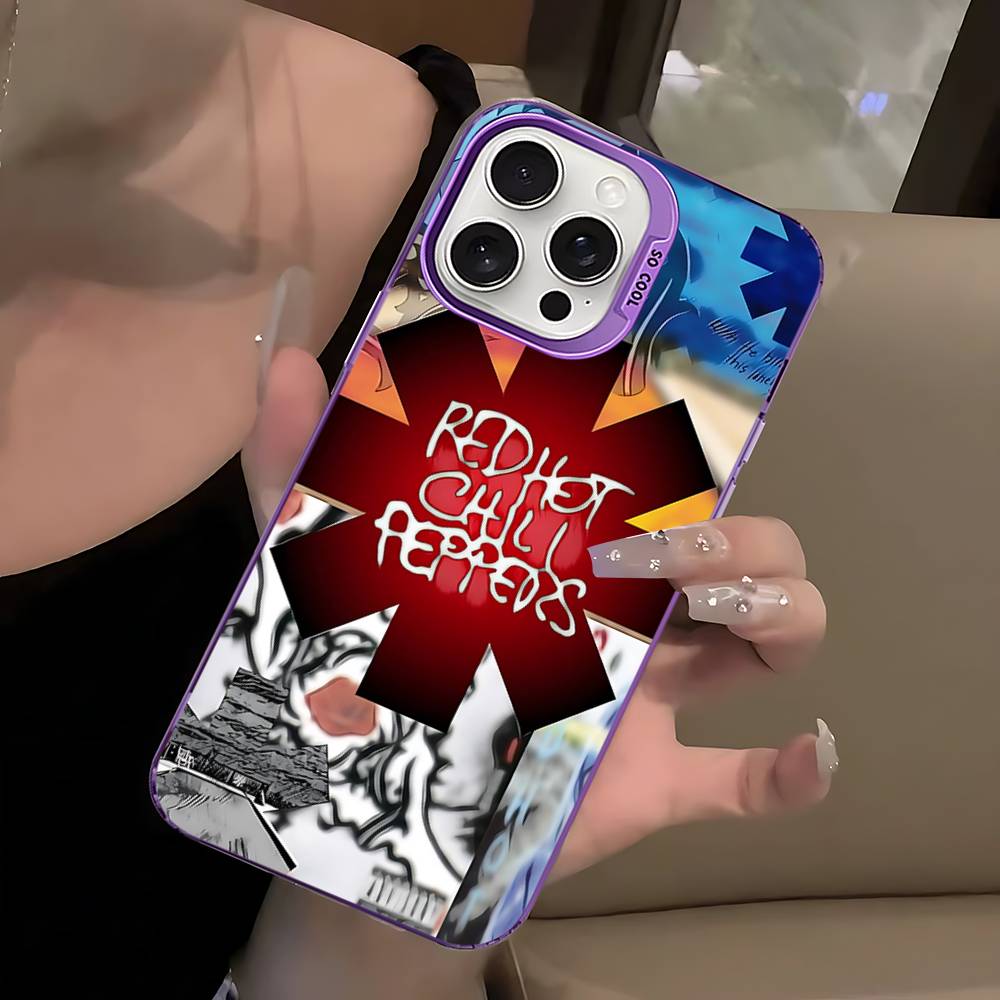 Red Hot Chili P-Peppers Band Phone Case Color Silver Shell For IPhone 17 16 15 14 13 12 11 Pro Max Plus
