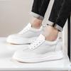 Man  Lift Sneakers Men White Shoes Elevator Height Increase Insole 6cm Plus Size 38-45