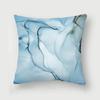 Inky Blue Marble Print Pattern Cushion Cover Home Living Room Sofa Decoration Square Polyester Throw Pillow 45X45Cm