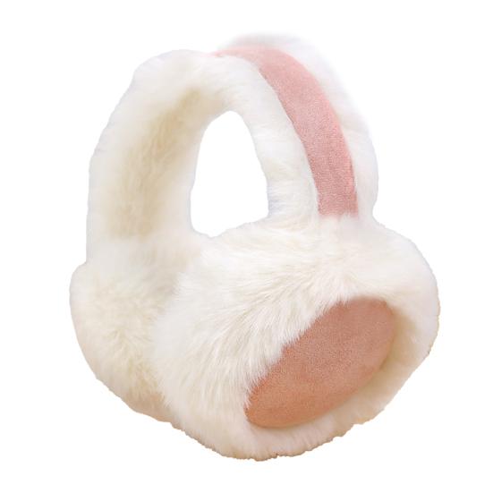 Women Earmuffs Thickened Inner Lining Bow Embellishment Suede Fabric Adjustable Headband Earmuffs Winter Accessory