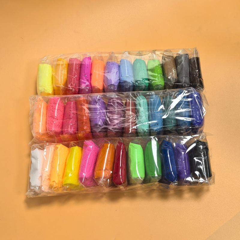 12/24/36 Stück Bunte Superleichte Knete DIY Spielzeug Lufttrocknende Polymer-Modellierknete mit 3 Werkzeugen Weicher Kreativer Pädagogischer Schleim Kinder