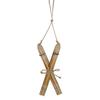 Hill Interiors Natural Wood Crossed Skis Christmas Decoration