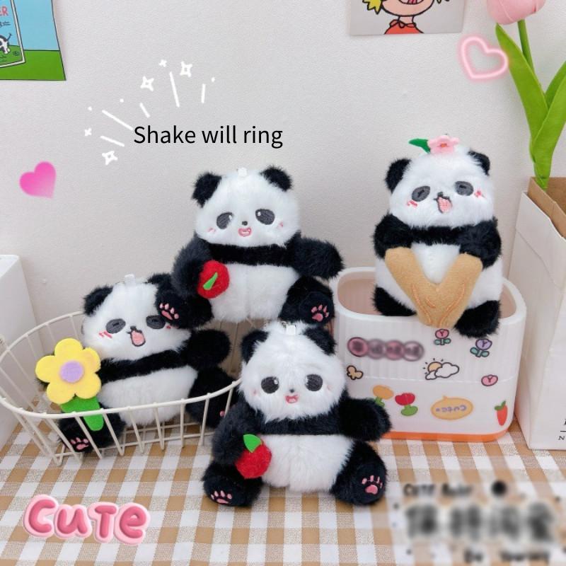 Adorable Panda Plush Keychain Toy With Cute Sounds Perfect For Backpacks And Accessories