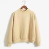 Free Shipping Women's Korean Solid Color Plus Velvet Hoodie - Autumn Winter High Collar Loose Baseball Jacket Outerwear for Students.
