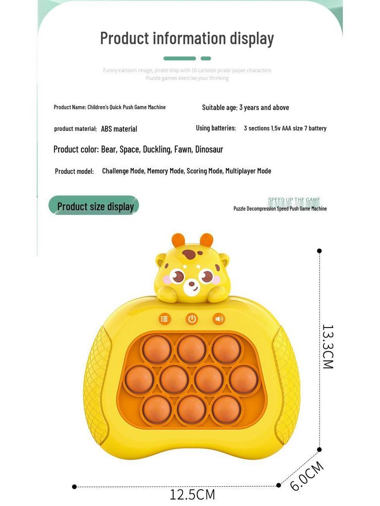 Handheld Whack-a-Mole Game Console: Educational Press & Pop Reaction Training Toy