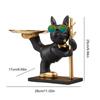 Geometric Shape Figurine Resin Statue Entrance Key Holder Cat Bear Tray Candy Lipstick Jewelry Sundries Storage Home Decoration