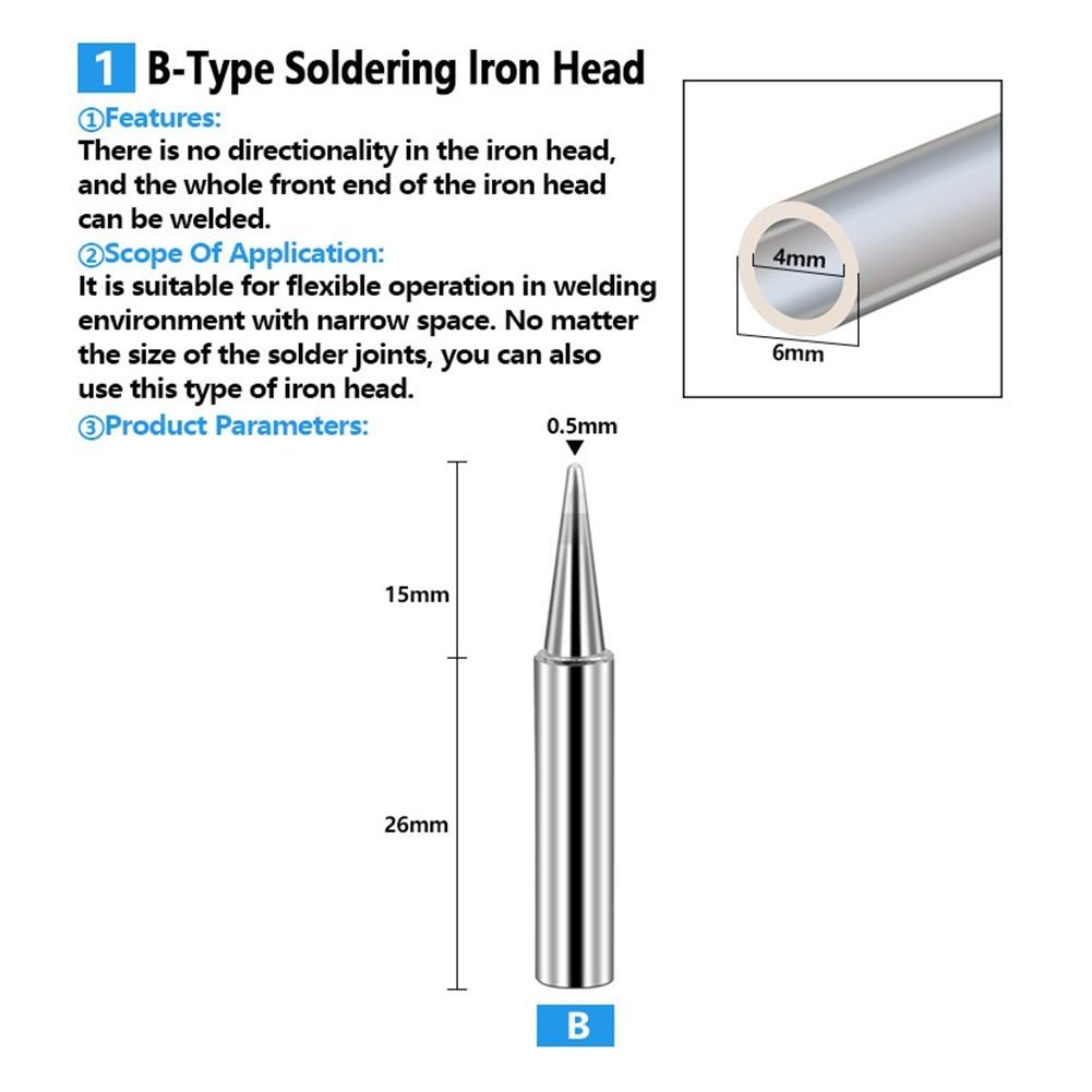 17Pcs  Free Soldering Iron Tip 900M-T For 936 Soldering Station